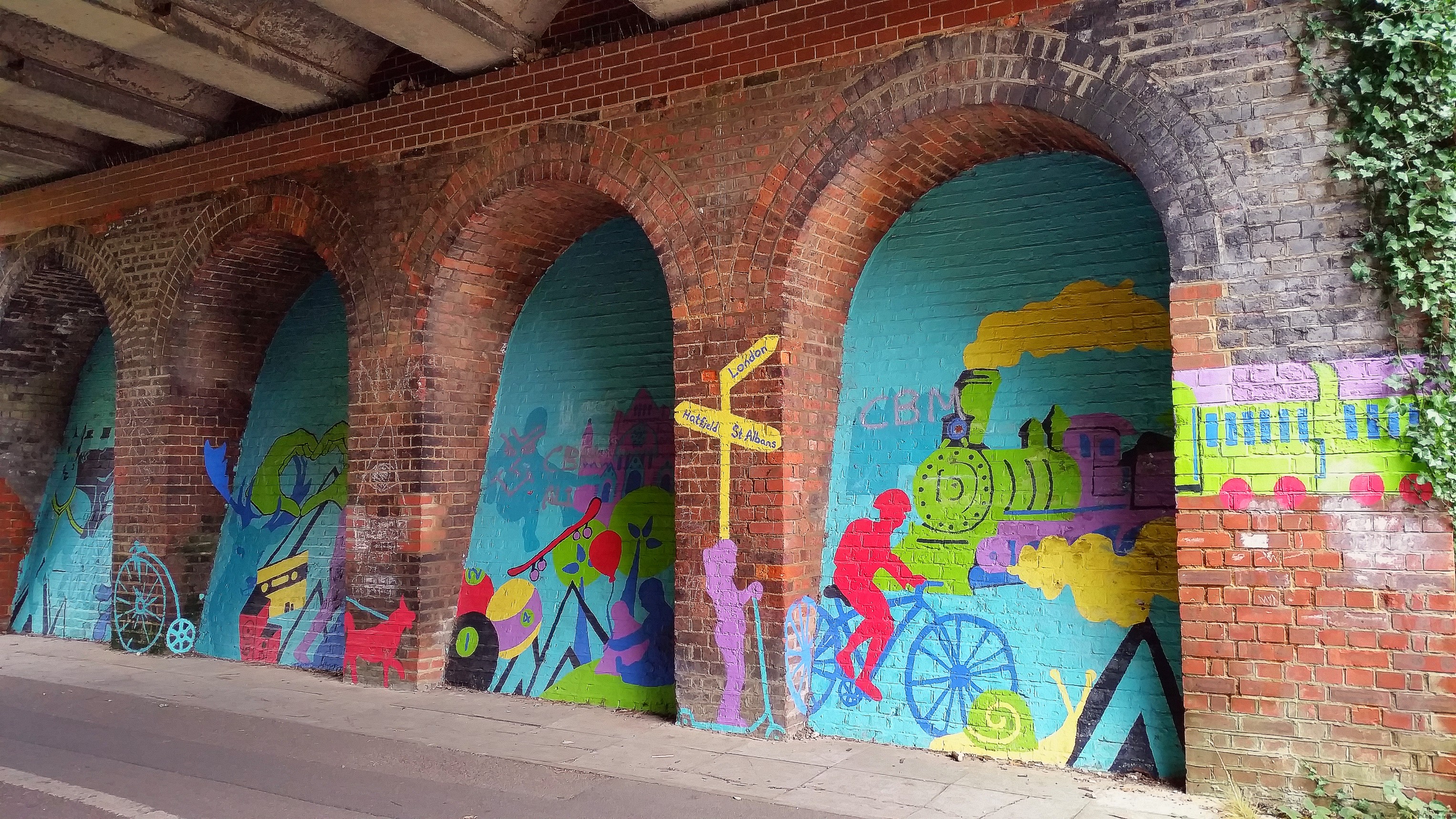 #cyclingadventures, InnTravel, slow holidays, cycling, cycle route, Alban Way, graffiti art, St Albans, Hertfordshire, active lifestyle, wellbeing, outdoors, get outside