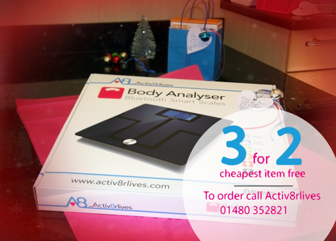 Body Analyser Smart Scales image with info about activ8rlives 3 for 2 offer