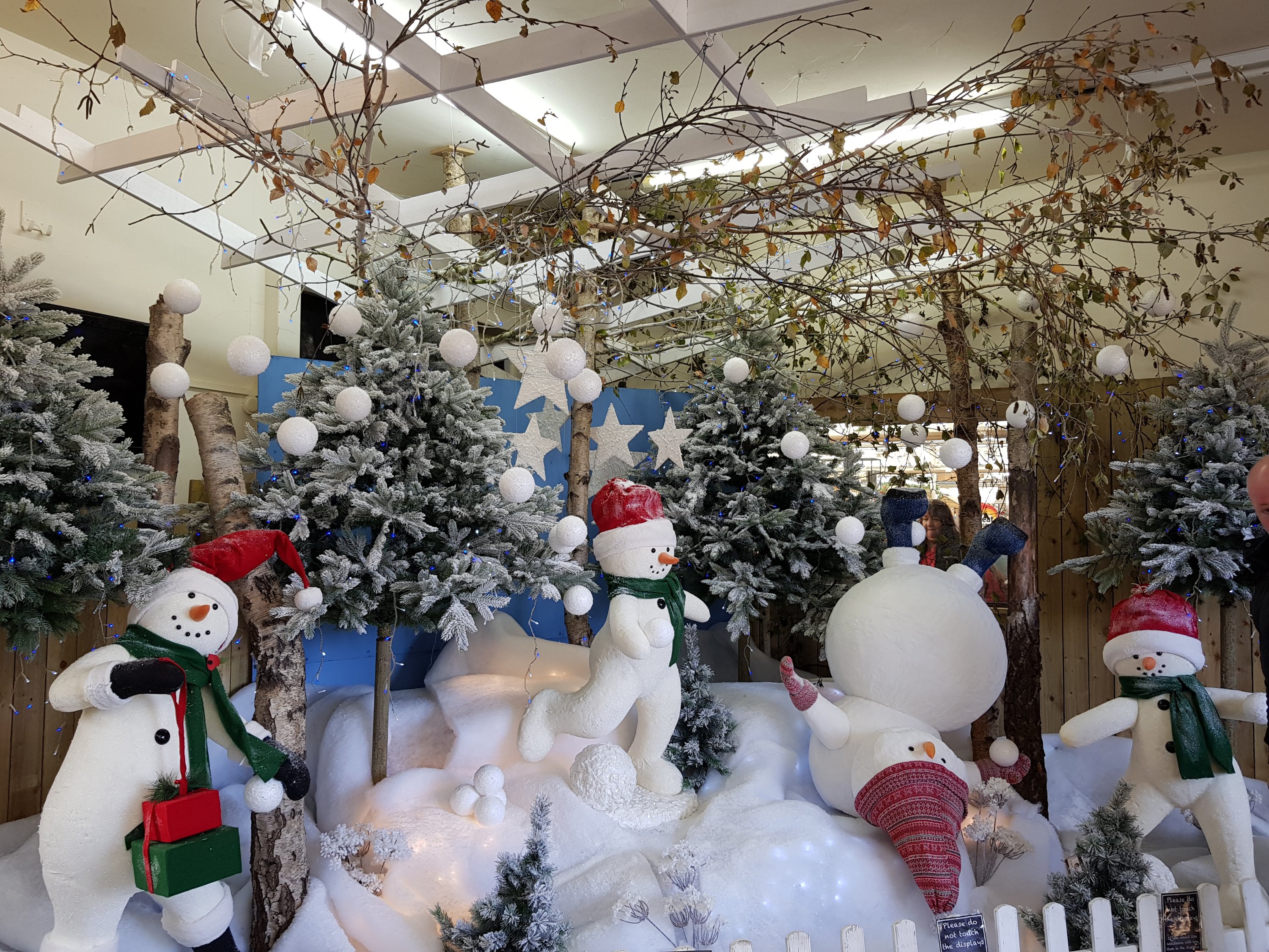 Snowman Christmas display at Van Hage, Great Amwell