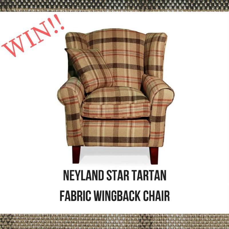 Win A Neyland Star Tartan Fabric Wingback Tub Chair