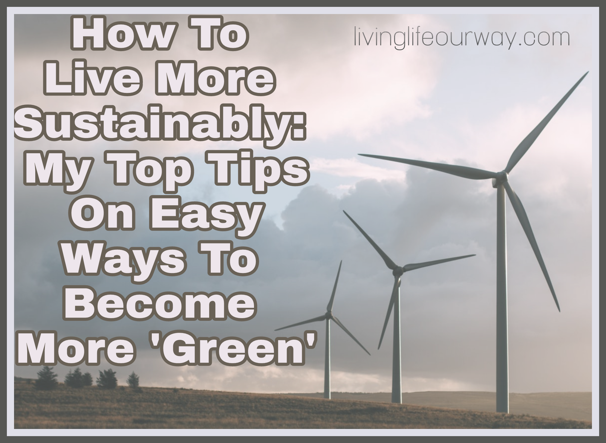 how to live more sustainably