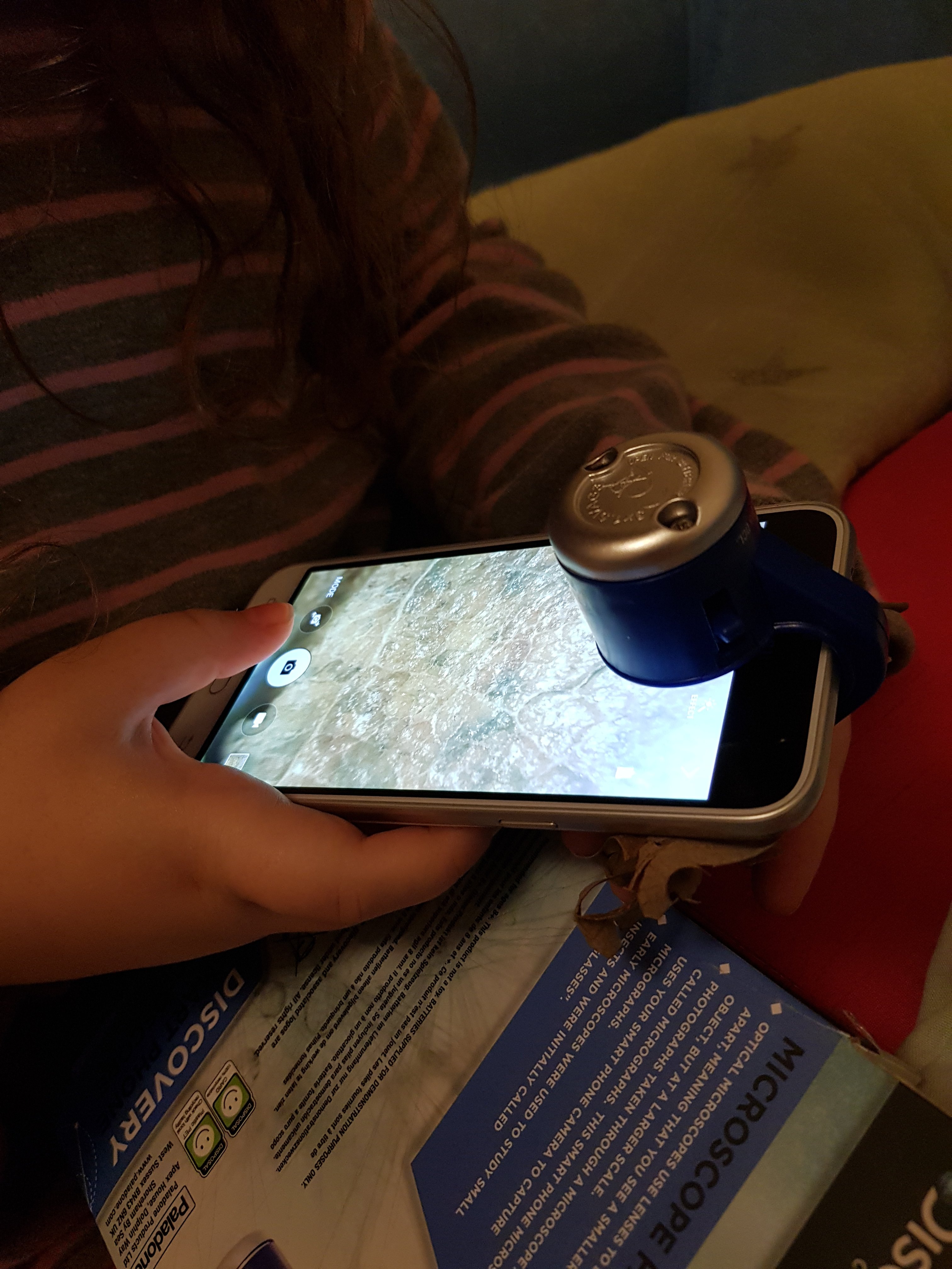 Squiggle using a smart phone microscope
