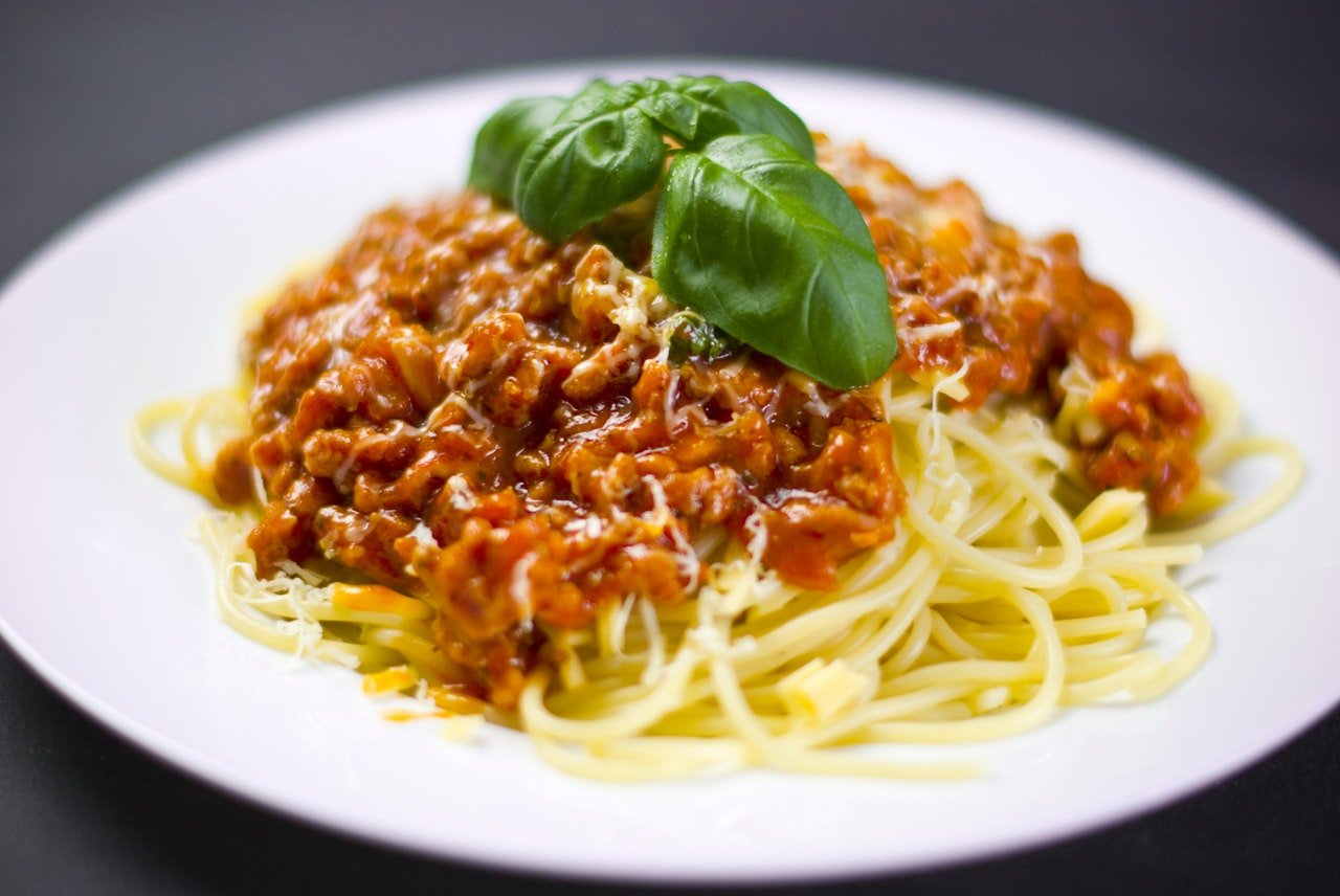 Spaghetti bolognaise. Dinners can be prepared from frozen leftovers