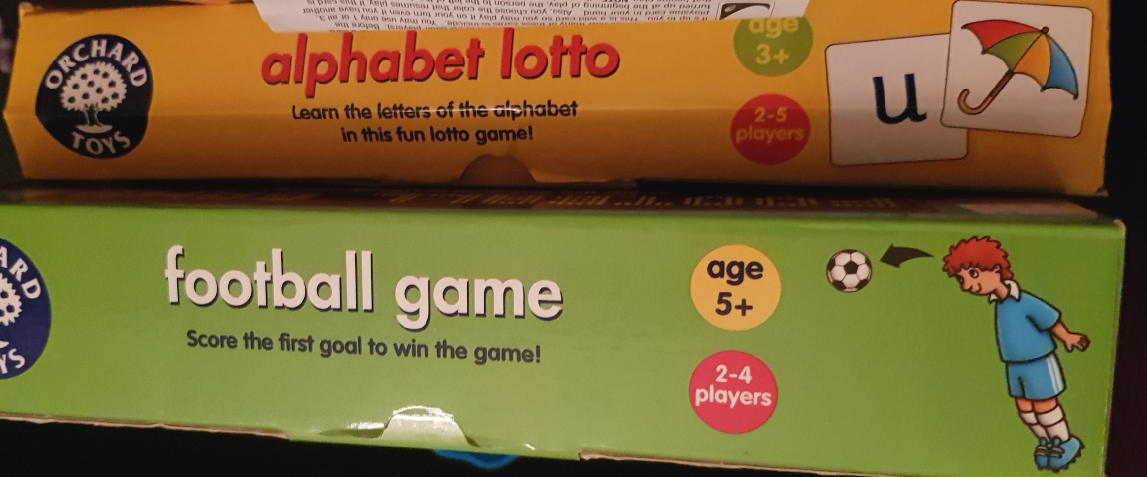 Orchard Toys game boxes