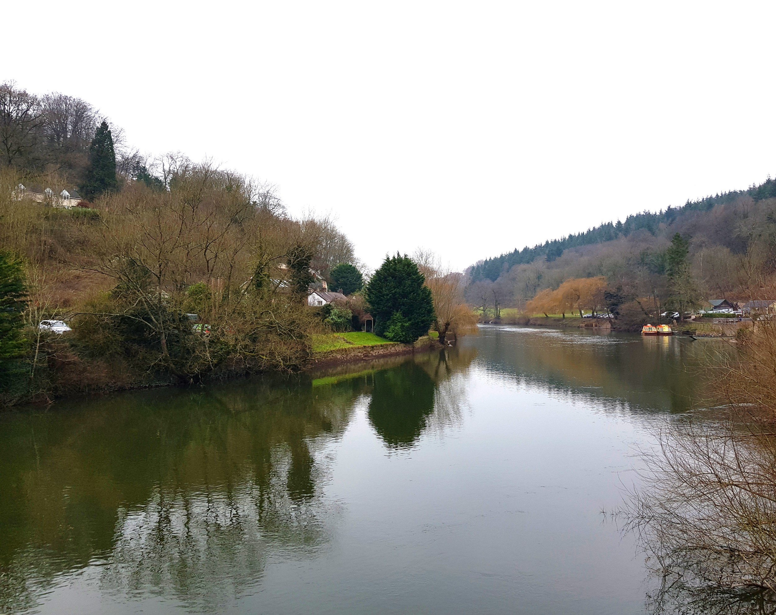 Stunning scenic view of river Wye