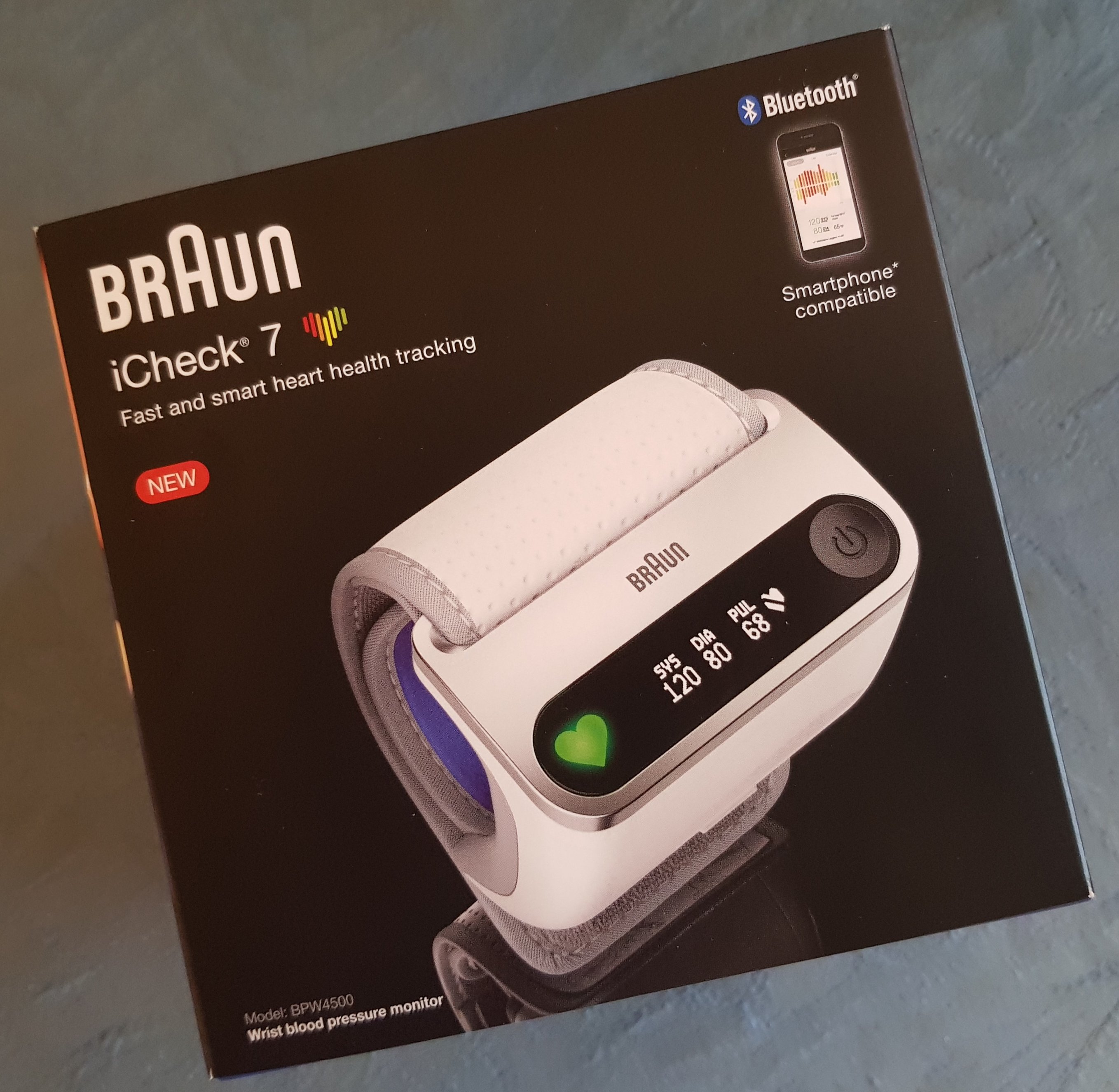 Braun iCheck 7 Wrist Blood Pressure Monitor box