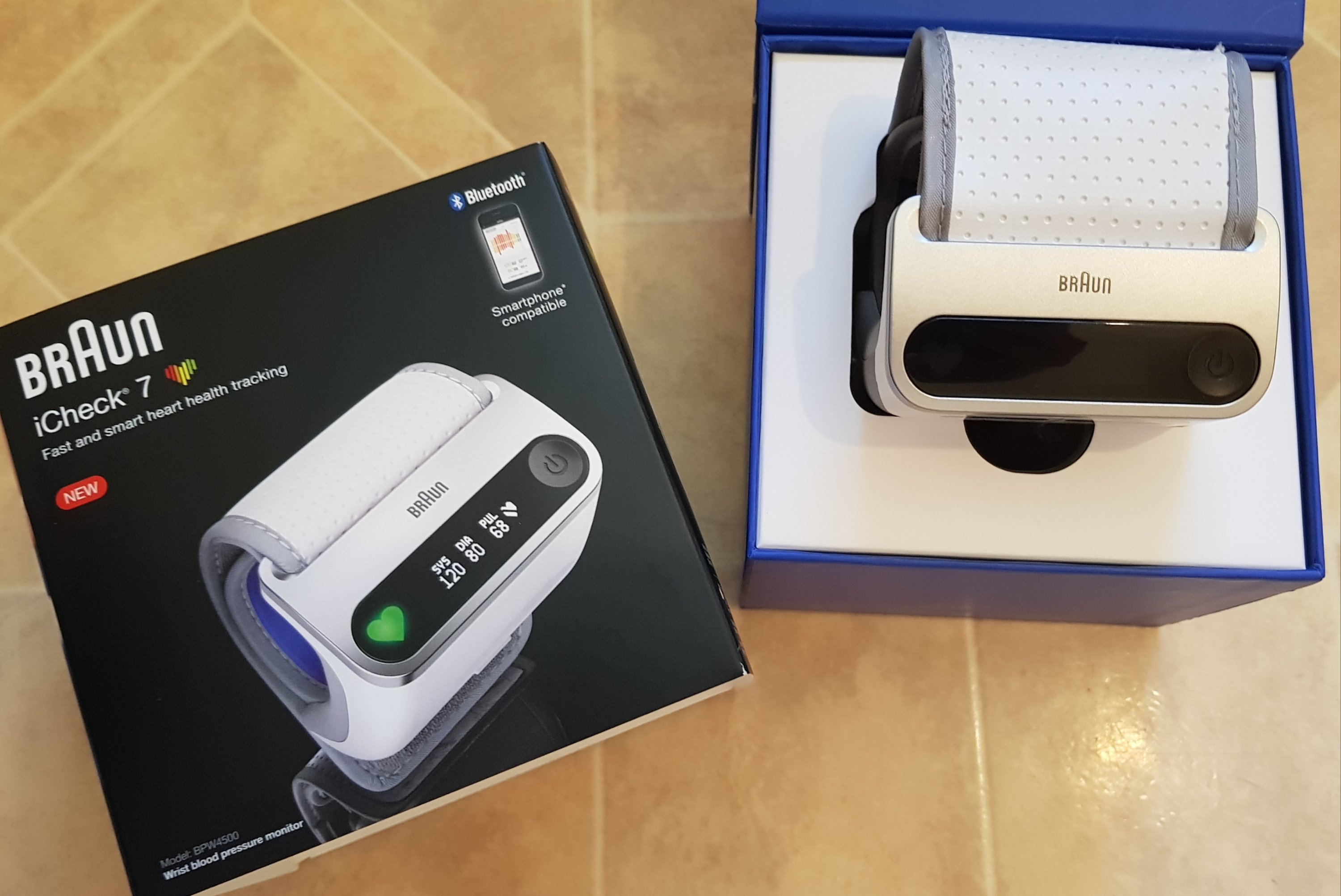 Braun iCheck 7 Wrist Blood Pressure Monitor boxed