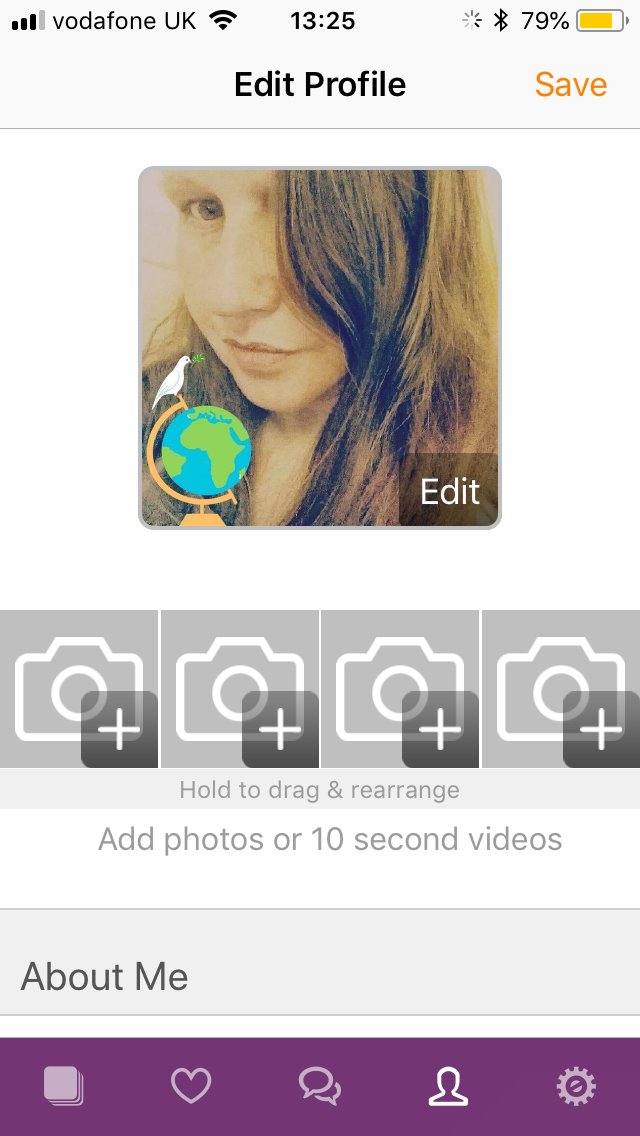 Edit profile screenshot