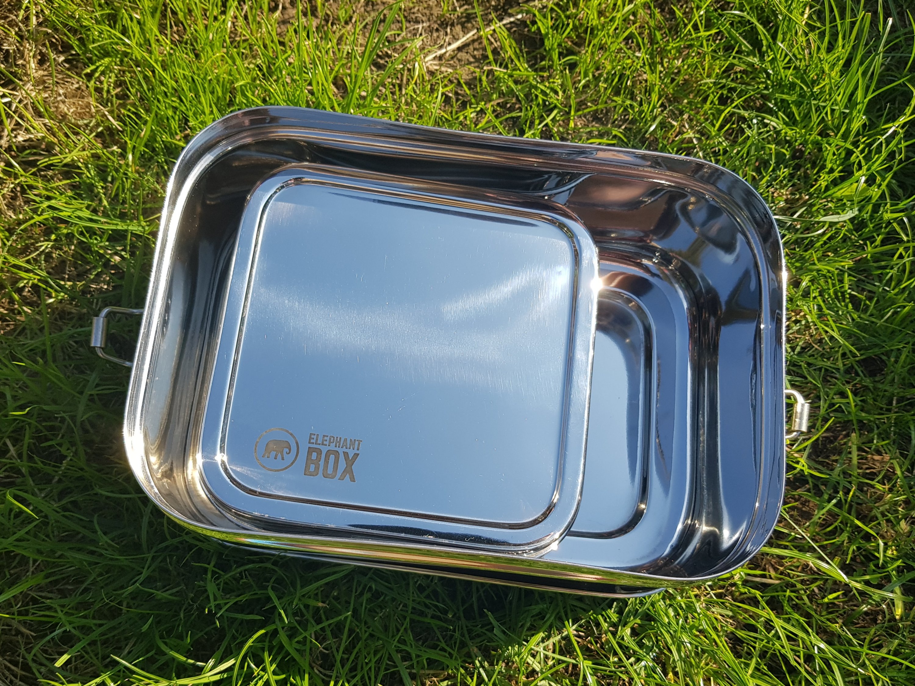 Square salad box, stainless steel, eco, plastic-free, zero waste, Elephant Box