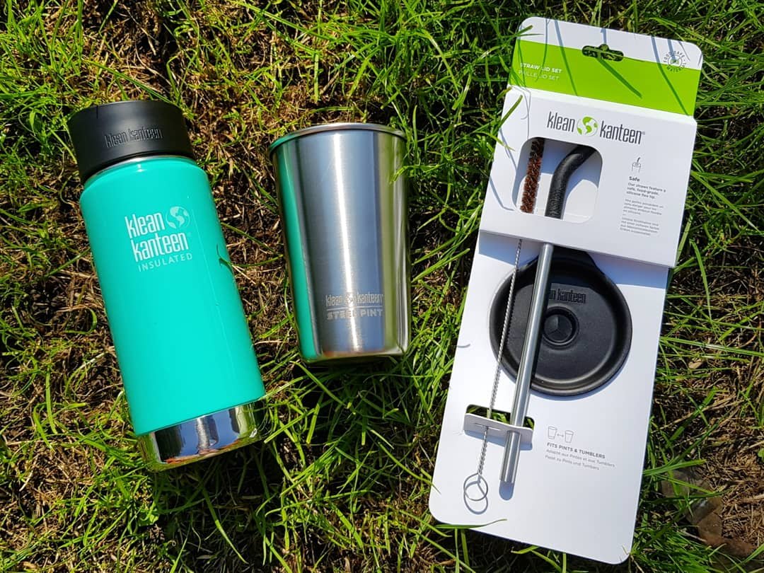 Klean Kanteen reusable drinks - cup, straw set and insulated bottle