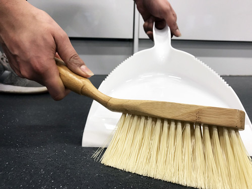 Image: Dustpan and brush Title: 4 Benefits of Using UV Light Purifiers for Air Purification #home