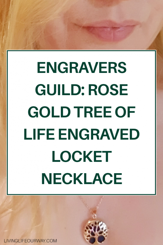 ENGRAVERS GUILD: ROSE GOLD TREE OF LIFE ENGRAVED LOCKET NECKLACE